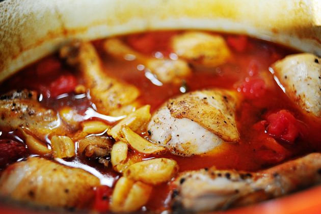 "Bahamian Steamed Chicken in a pot: