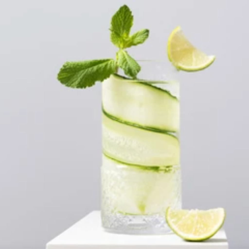 "Gin, Cucumber and Coconut Water"