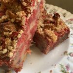 "Bread pudding with leftover red velvet buns"